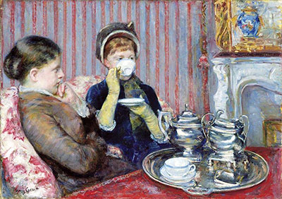 Thé de cinq heures<i>, par le peintre américain Mary Cassatt</i> 